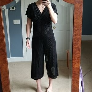She and Sky Velvet strip jumpsuit